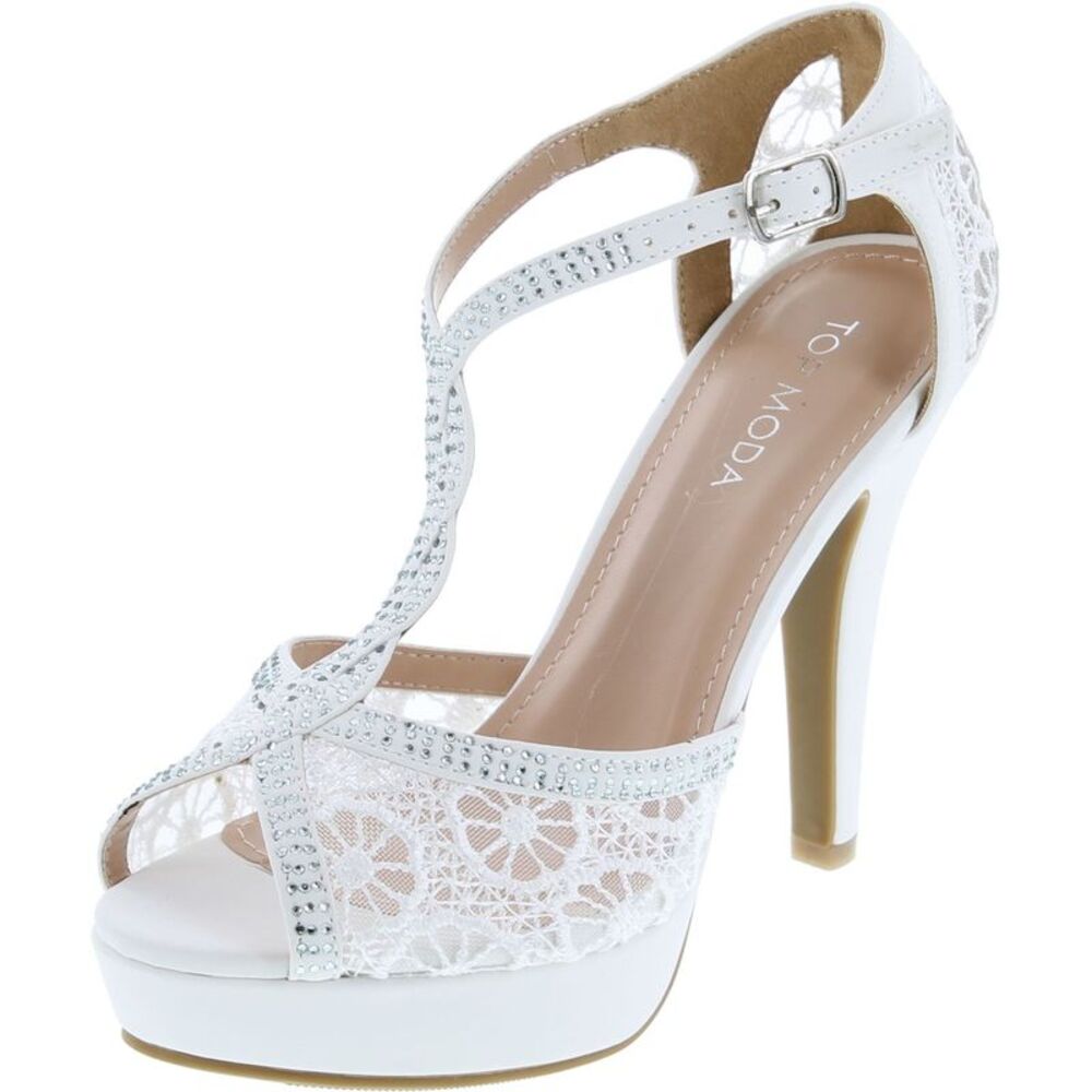 Top Moda HY-5 White Womens pumps-shoes 9 NEW